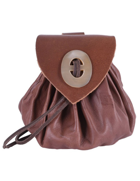 Sac médiéval Geldkatze en cuir marron...