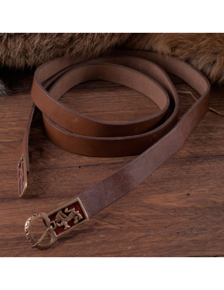Longue ceinture médiévale avec des lions