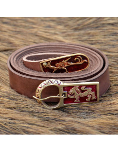 Longue ceinture médiévale avec des lions