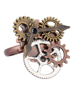 Horloge à engrenages SteamPunk à anneau réglable