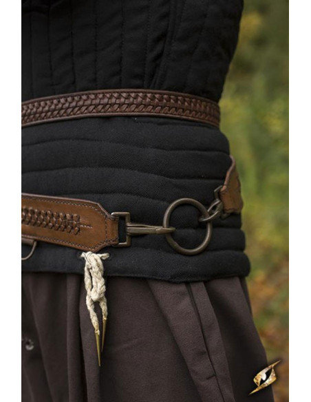 Ceinture médiévale tressée avec baudrier