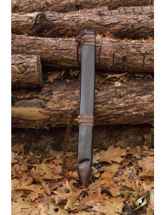 Fourreau long en cuir, main gauche