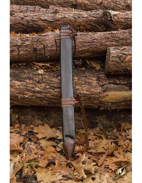 Fourreau long en cuir, main droite