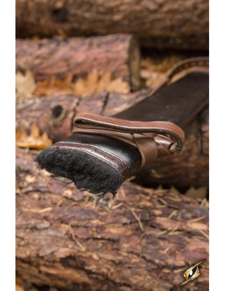Fourreau long en cuir, main droite