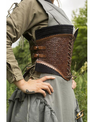 corset cuir femme medieval