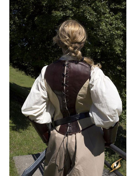 Corset rogue médiéval en cuir