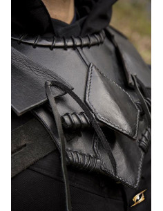 Gorgerin d'elfe en cuir noir 2