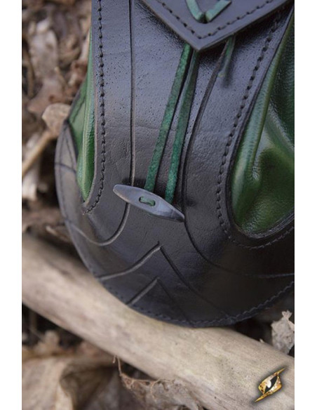 Sac en cuir vert elfe-noir