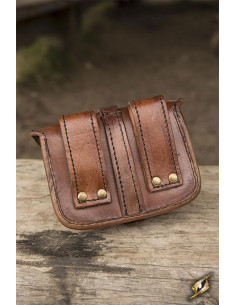 Petit sac en cuir guerrier médiéval 2