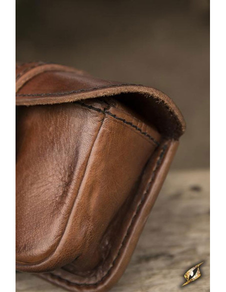 Petit sac en cuir guerrier médiéval