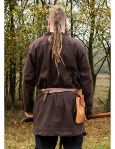 Tunique viking Klappenrock Bjorn en marron 2