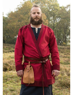 Tunique viking Klappenrock Bjorn en rouge