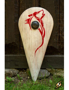 Bouclier Normand Loup Rouge