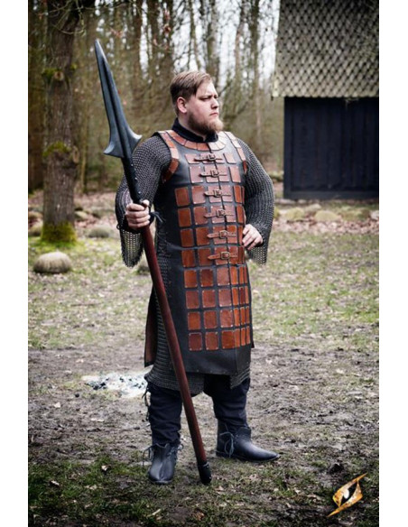 Longue brigantine médiévale en cuir