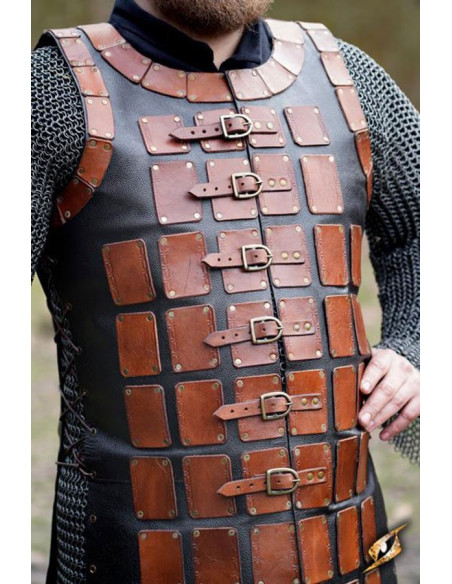 Longue brigantine médiévale en cuir