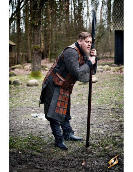 Longue brigantine médiévale en cuir