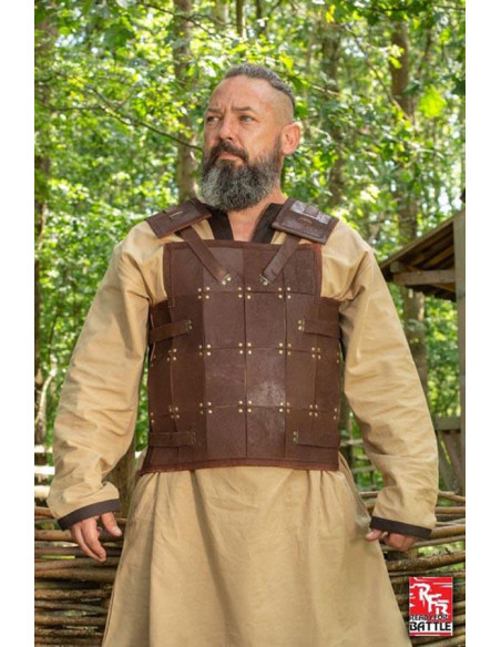 Armure de guerrier médiéval, cuir