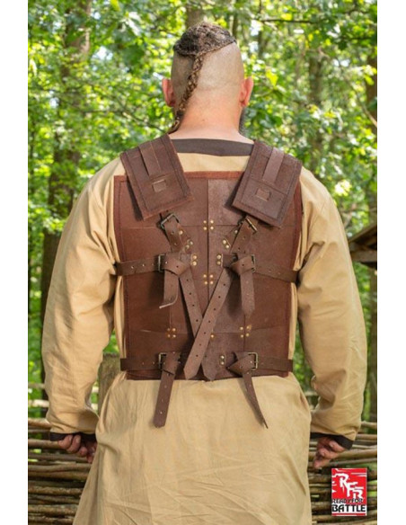 Armure de guerrier médiéval, cuir