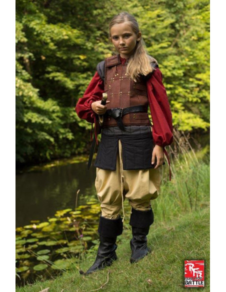 Armure de guerrier médiéval, cuir