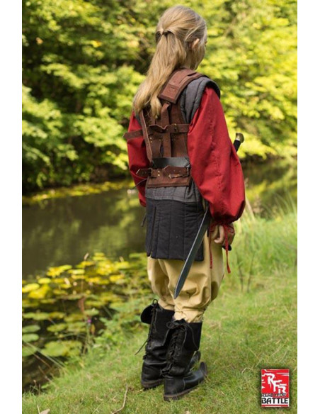 Armure de guerrier médiéval, cuir