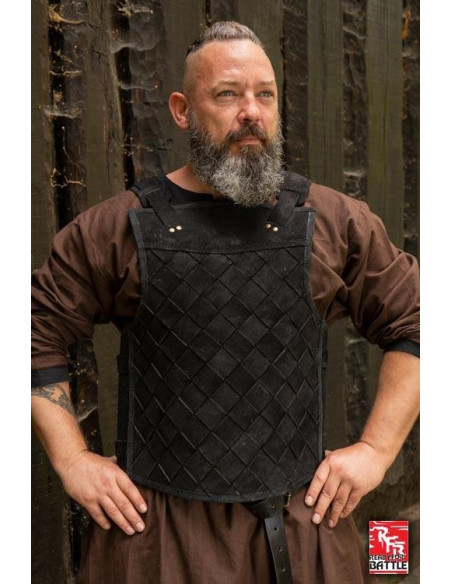 Armure viking en cuir noir