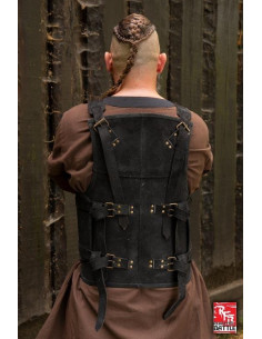 Armure viking en cuir noir 2