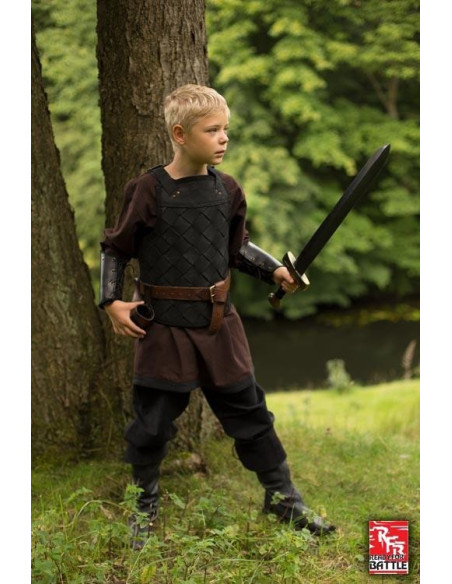 Armure viking en cuir noir