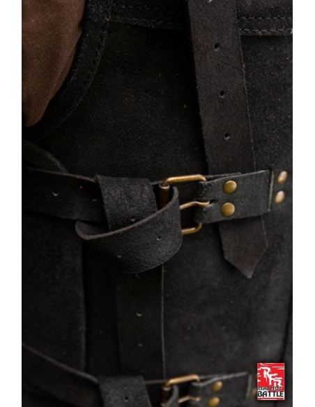 Armure viking en cuir noir