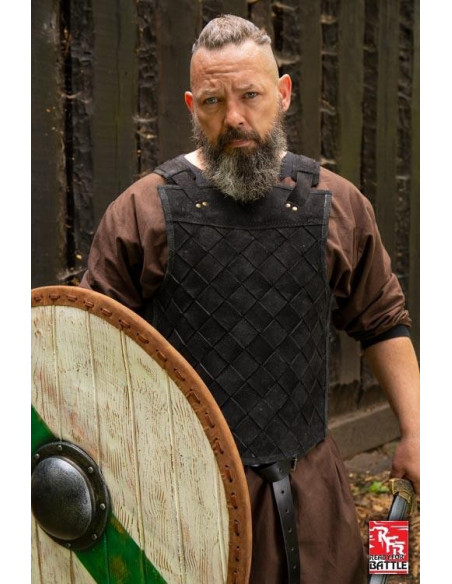Armure viking en cuir noir