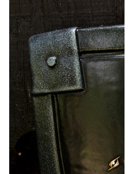 Bouclier croisé noir blanc, 70 x 50 cm.