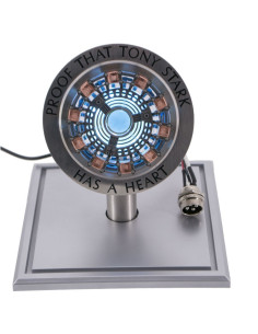 Le cœur de Tony Stark en acier inoxydable, base-lumière...