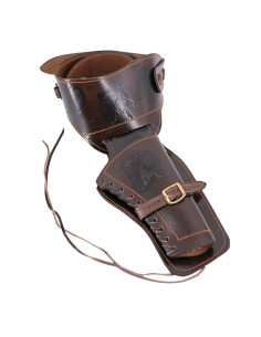 Belle maison de peau pour revolver court