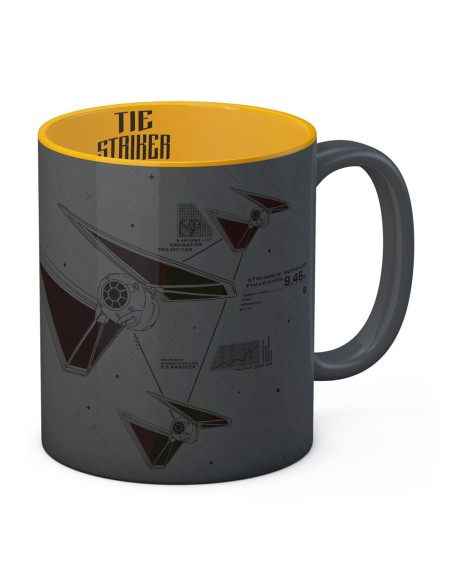 Mug en céramique gris-jaune Striker...