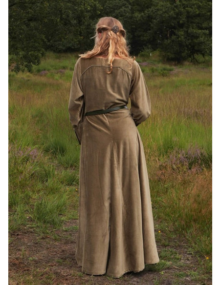 Robe médiévale Isabel, Velours vert