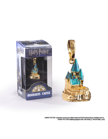 Pendentif Poudlard doré, Lumos, Harry...