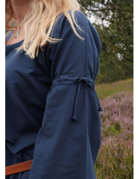 Robe médiévale femme Burglinde bleu...