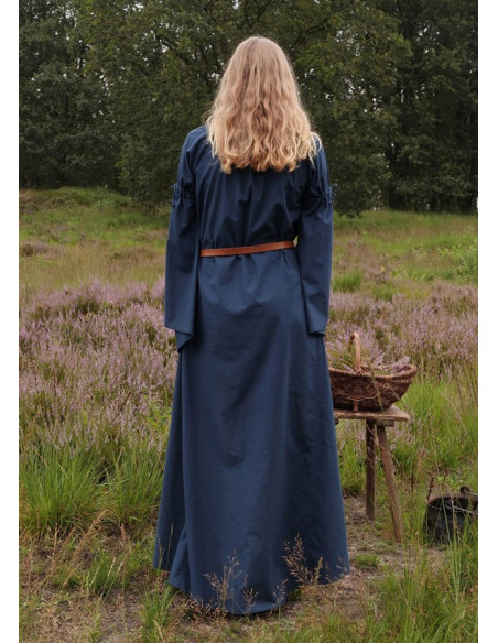 Robe médiévale femme Burglinde bleu...