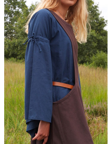 Robe médiévale Andra, marron foncé