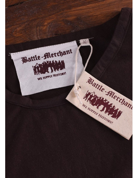 Robe médiévale Andra, marron foncé