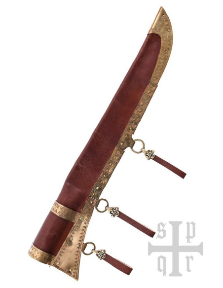 Couteau Seax viking damas, manche...