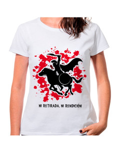 T-shirt femme Spartan on Horseback : ni retrait ni reddition