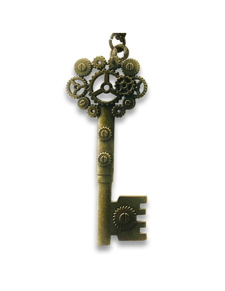 Pendentif Clé avec roulements SteamPunk Pendentif Clé avec roulements SteamPunk