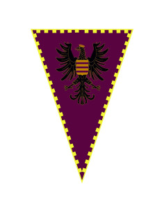 Bannière Médiévale de l'Aigle avec la Couronne