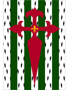 Bannière Médiévale de la Croix de Santiago