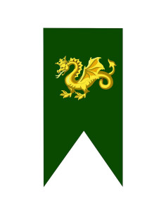 Bannière Médiévale Dragon D'Or
