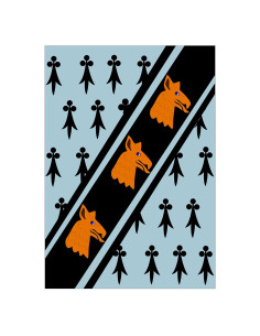 Bannière Médiévale À Tête De Dragon