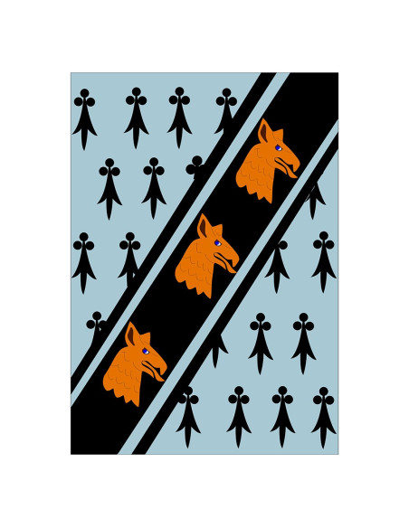 Bannière Médiévale À Tête De Dragon