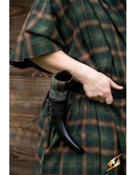 Baudrier en cuir pour cor viking