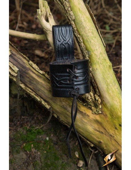 Baudrier en cuir pour cor viking
