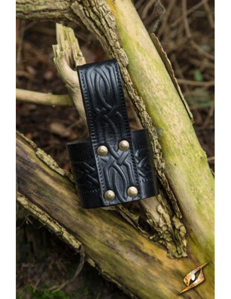 Baudrier en cuir pour cor viking